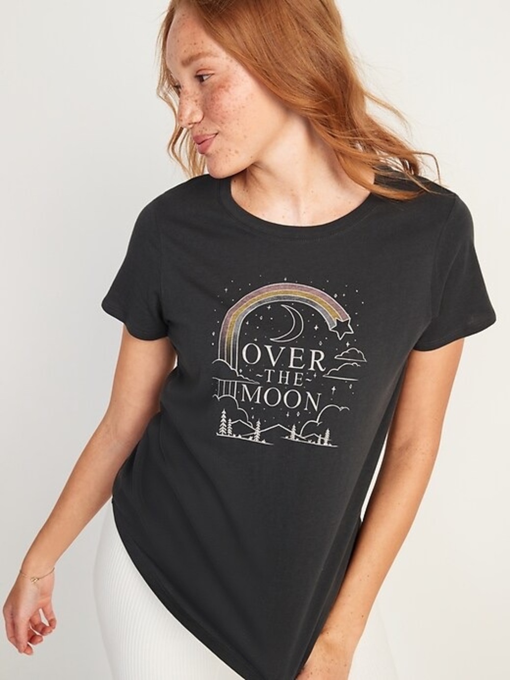 Old Navy Short-Sleeve Graphic “Over The Moon” EveryWear Tee
